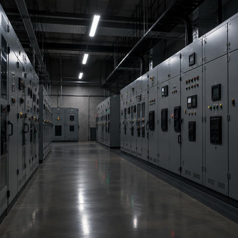 Sala de painéis elétricos